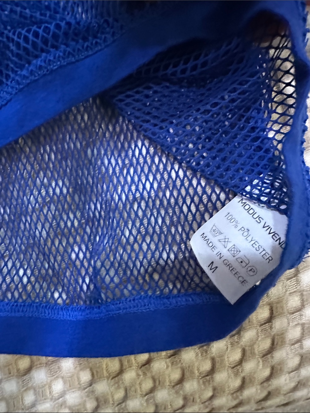 Men's Blue Mesh Tank Top - Breathable Athletic Layer - Picture 2 of 4